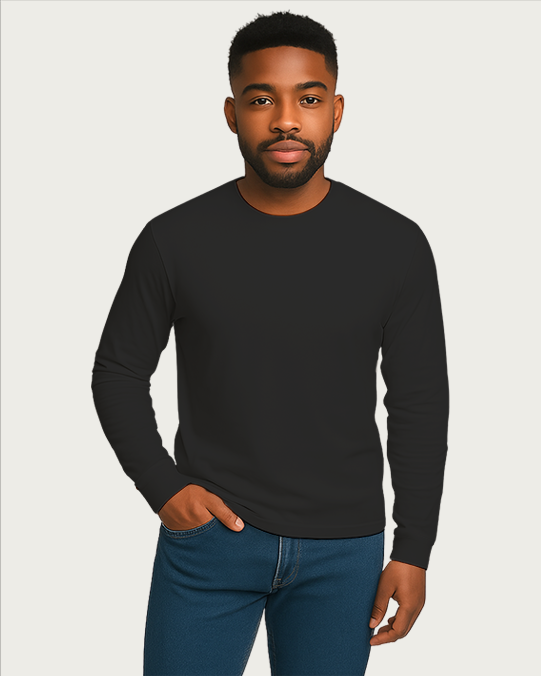 Bencut Men&amp;#39;s Black Full Sleeve T-shirt
