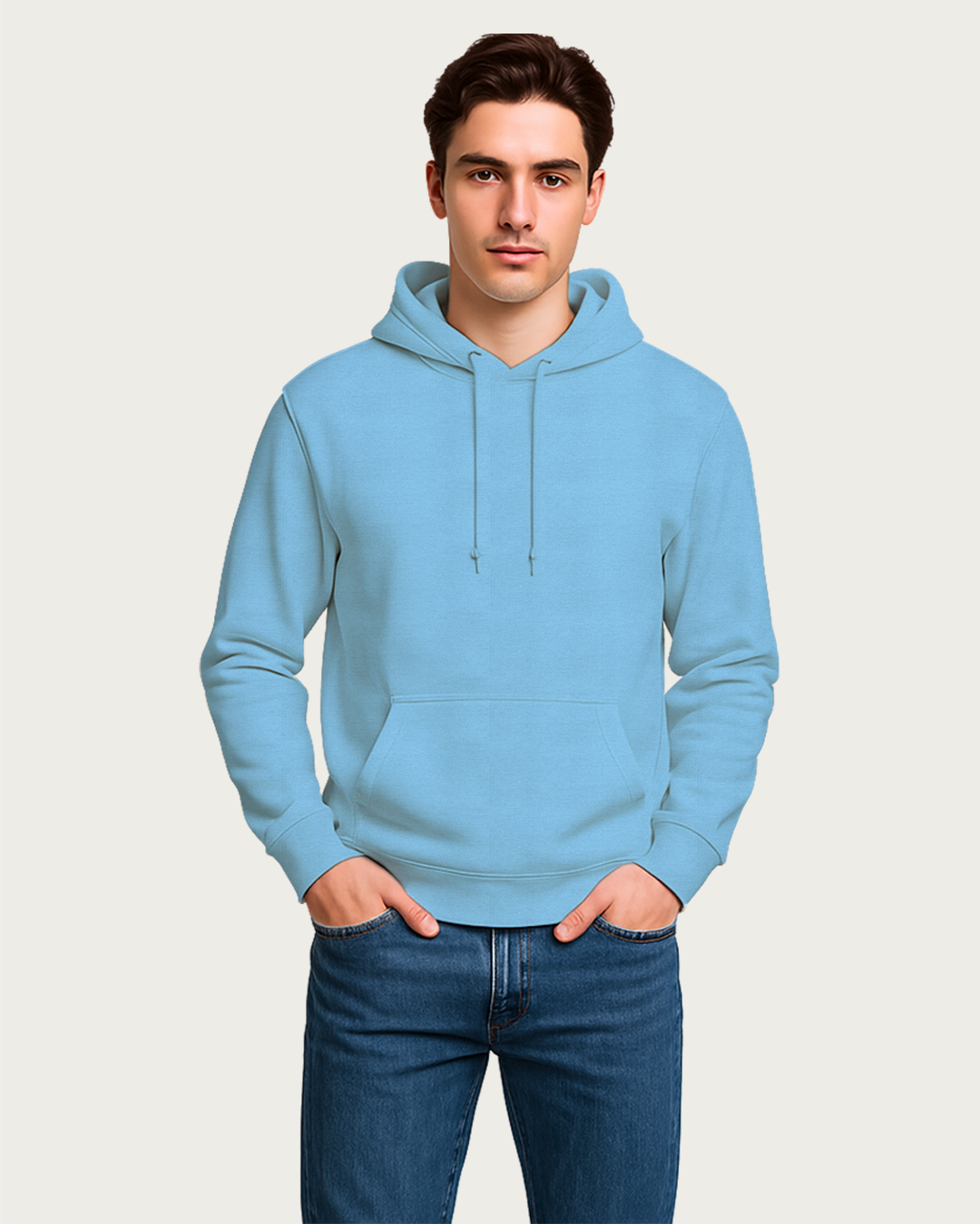 Men&amp;#39;s Baby Blue Regular Hoodies