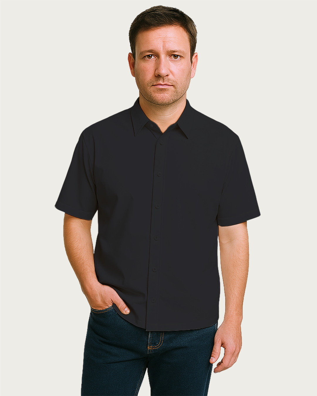 Men&amp;#39;s Black Oversized Shirt