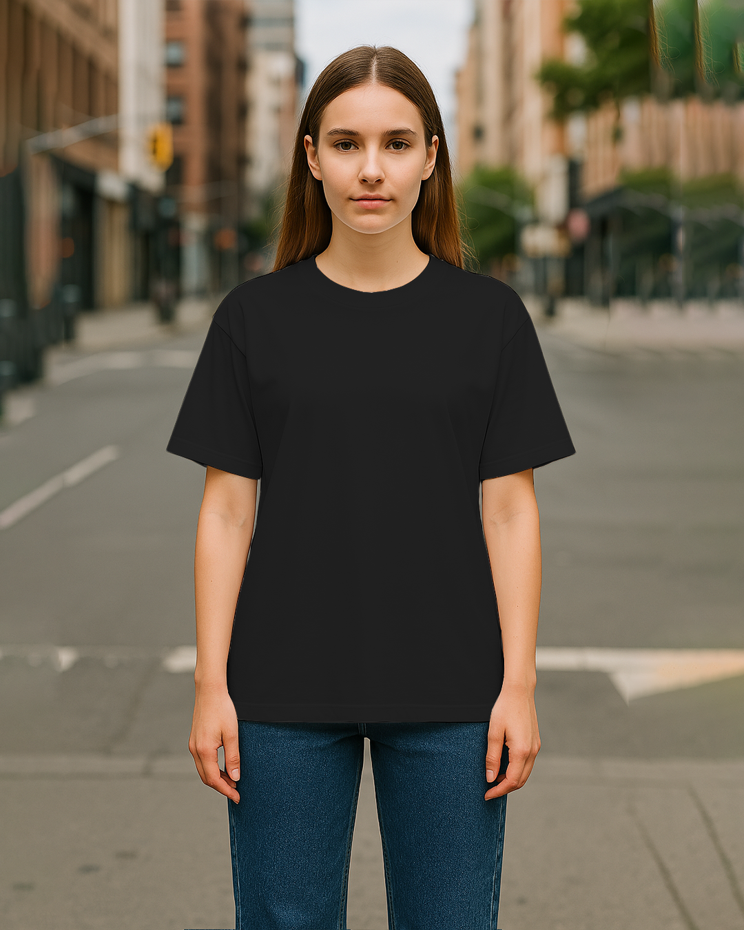 Womens&amp;#39;s Black Oversized T-shirt