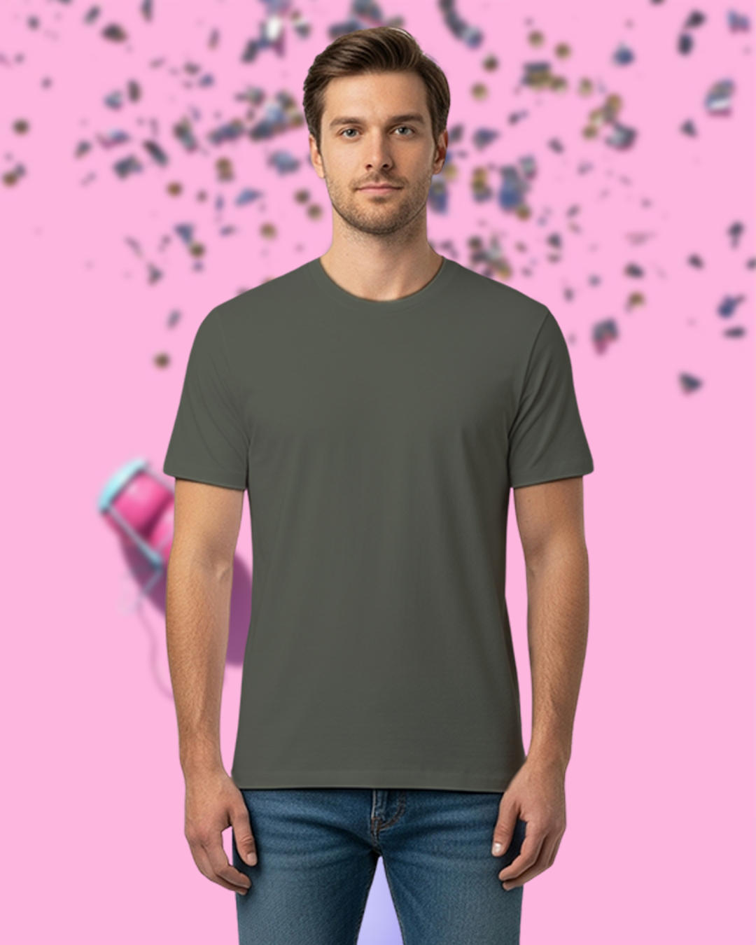 Olive Green Plain Classic Standard T-Shirt