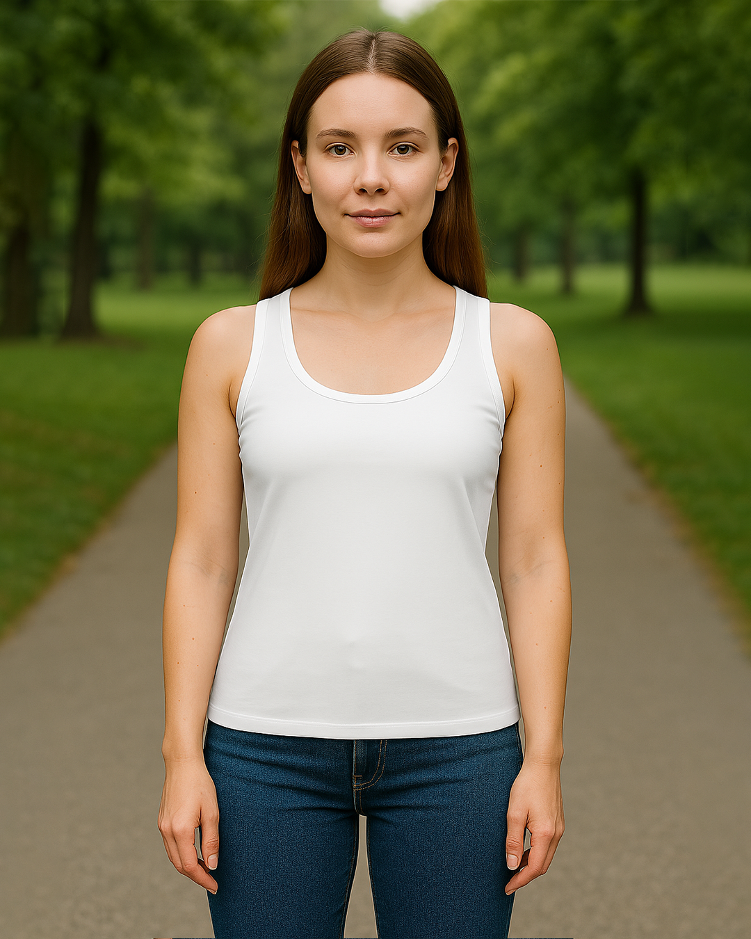 Women&amp;#39;s Tank Top – Premium Cotton, Regular Fit White