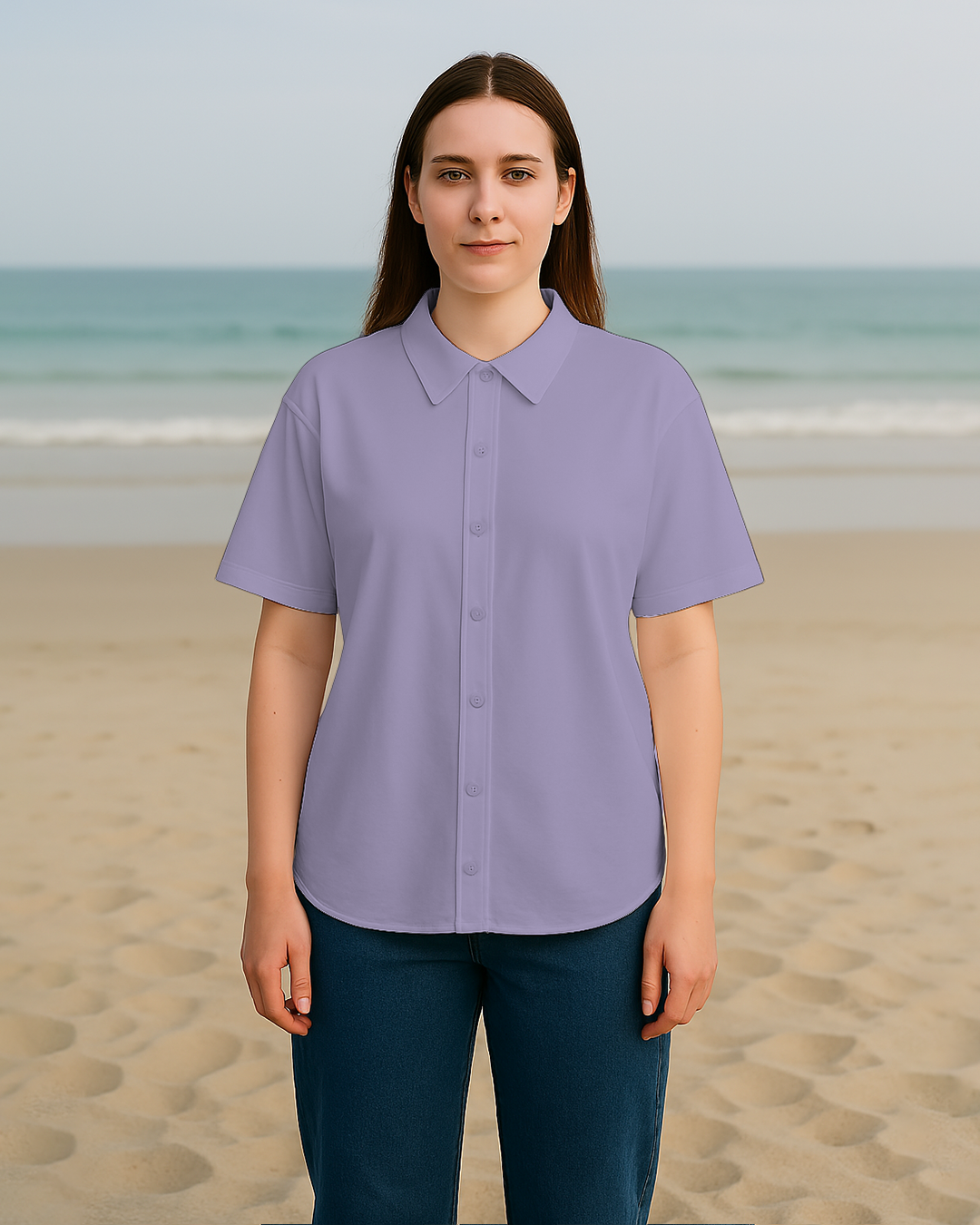 Women&amp;#39;s Lavender Oversized Shirt