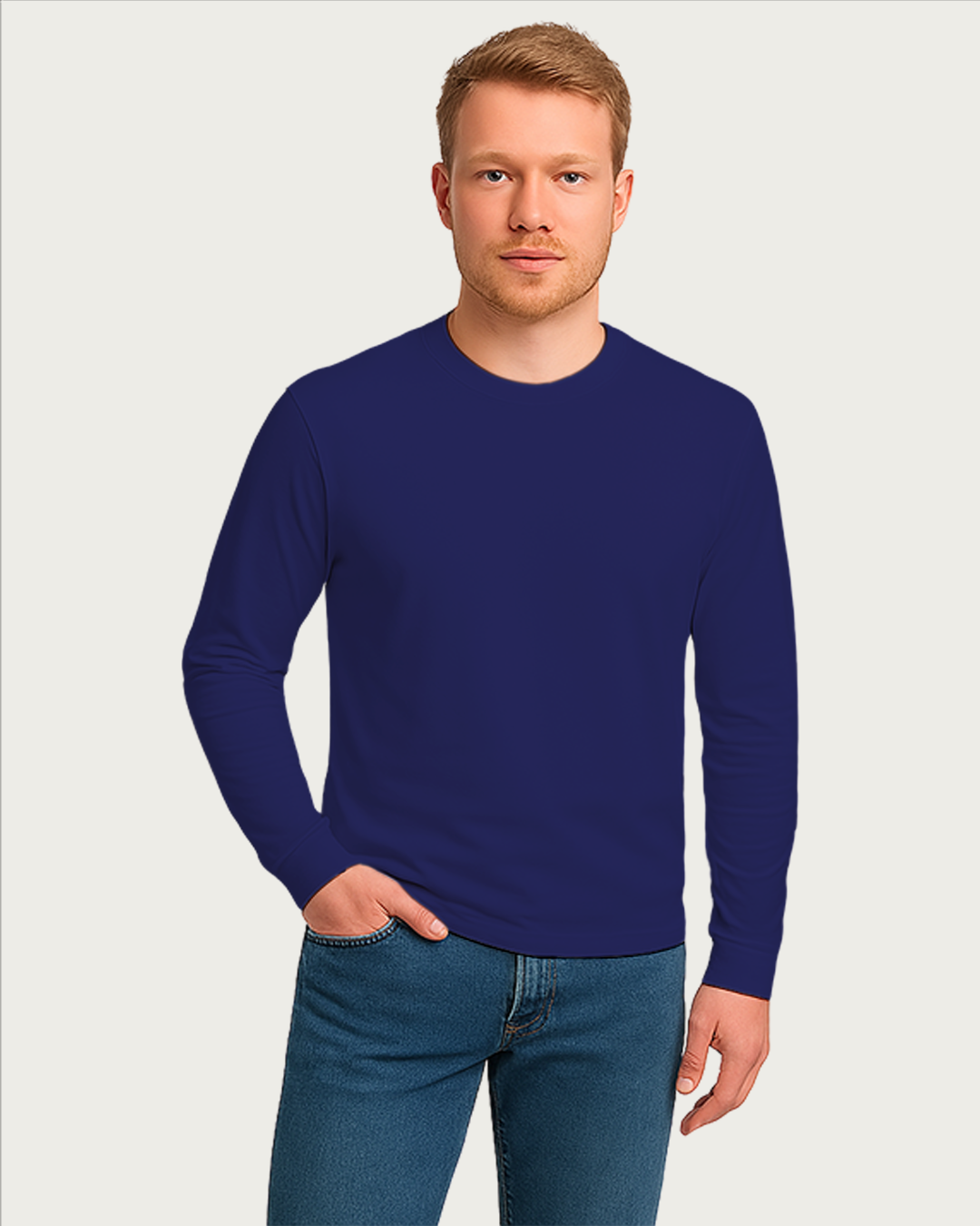 Bencut Men&amp;#39;s Royal Blue Full Sleeve T-shirt