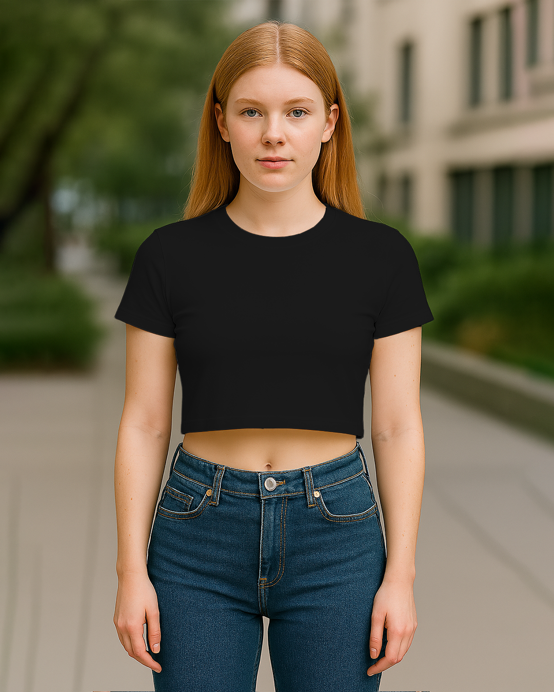 Bencut Women&amp;#39;s Blank Crop Top Black