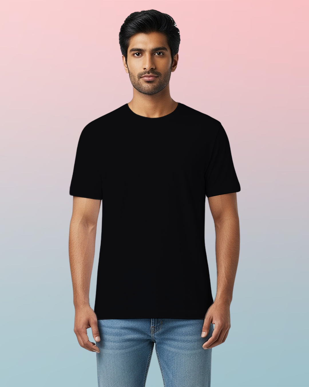 Black Plain Classic Standard T-Shirt